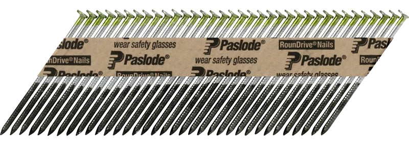PASLODE Paslode 650385 Framing Nail, 3 in L, Steel, Galvanized, Full-Round Head, Ring Shank