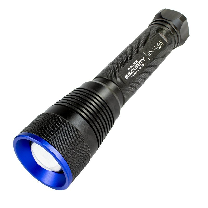 POLICE SECURITY Police Security 98409 Large Skylar Tactical Flashlight, AA Battery, Alkaline Battery, LED Lamp, Black, 3300 Lumens ELECTRICAL POLICE SECURITY