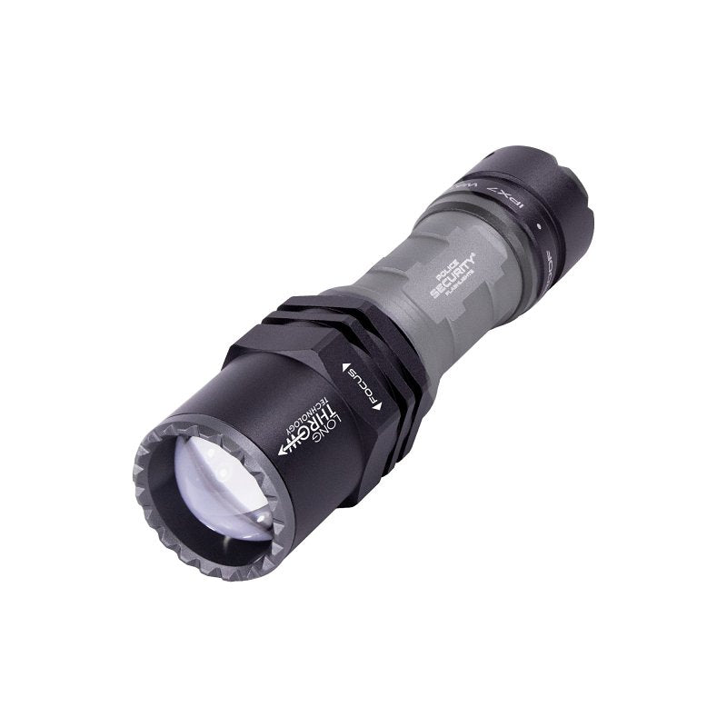 POLICE SECURITY Police Security 97818 Flashlight, AAA Battery, Alkaline Battery, LED Lamp, 500 Lumens High, 220 Lumens Low ELECTRICAL POLICE SECURITY