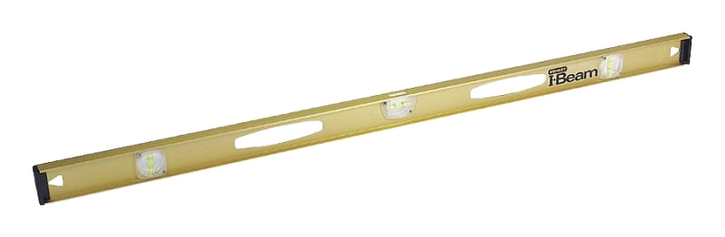 STANLEY STANLEY 42-480 I-Beam Level, 48 in L, 3 -Vial, 2 -Hang Hole, Non-Magnetic, Aluminum, Yellow TOOLS STANLEY