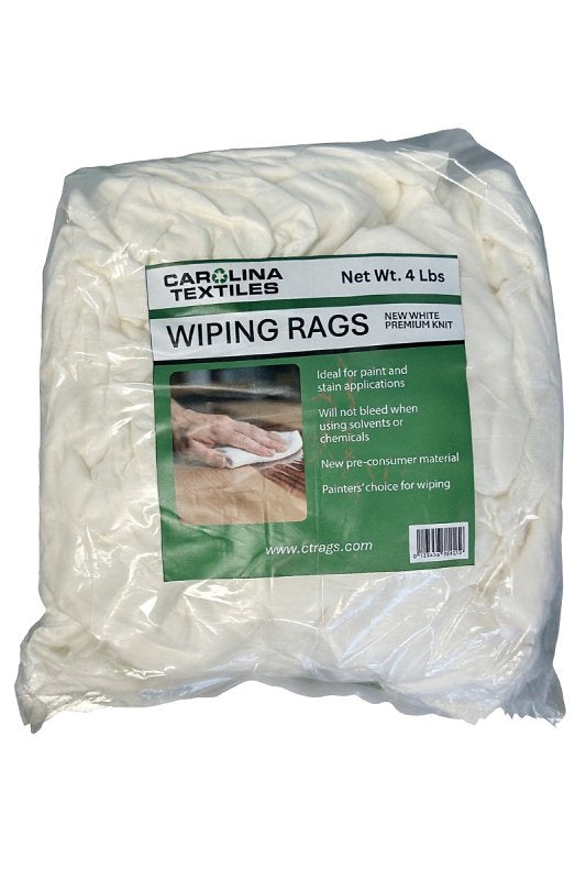 ALL RAGS WASHED KNIT RAG WHITE 4LB BAG PAINT ALL RAGS