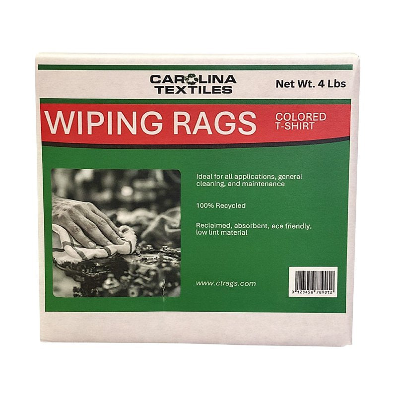 ALL RAGS All Rags R301N-4LB-BOX Recycled No Logo Color T-Shirt Knit Rag, 15 in L, 15 in W, Cotton PAINT ALL RAGS