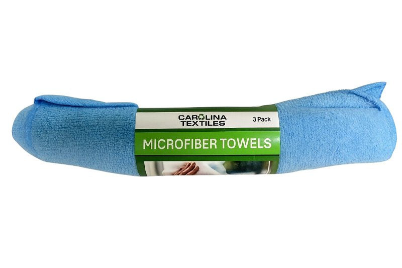 ALL RAGS All Rags M105B-3R Cleaning Towel, 12 in L, 12 in W, Microfiber, Blue, 3 PK PAINT ALL RAGS