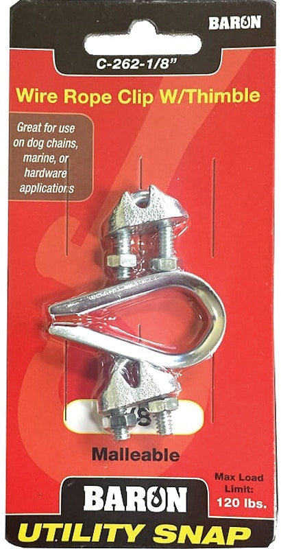BARON BARON C-263-1/8 Wire Rope, 6 in L, 1/8 in HARDWARE & FARM SUPPLIES BARON