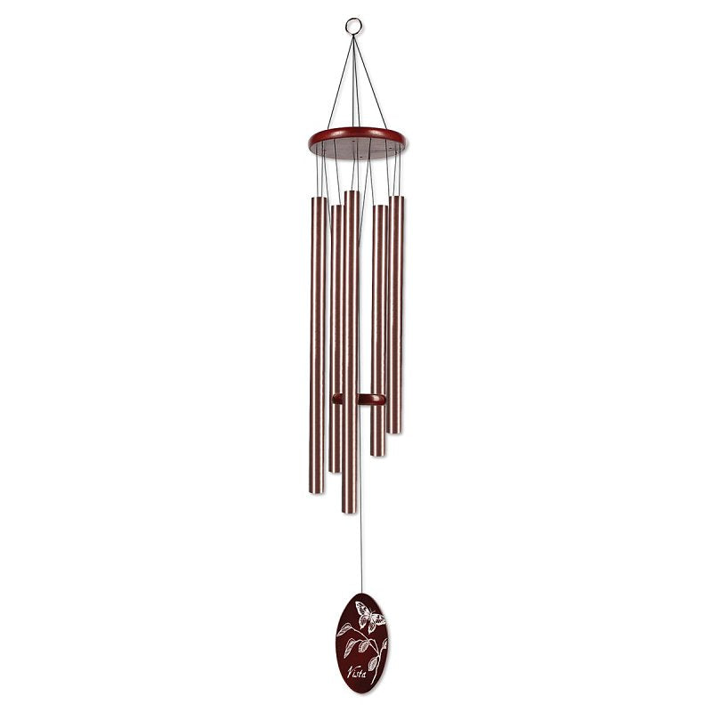 SUNSET VISTA DESIGN CO Sunset Vista Designs 90647 Wind Chime, Aluminum/Nylon/Wood, Bronze, Hanging