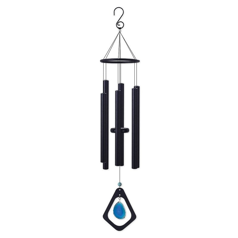 SUNSET VISTA DESIGN CO Sunset Vista Designs 93262 Wind Chime, 5-1/2 in L x 5-1/2 in W x 29 in H Dimensions, Blue Agate