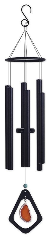 SUNSET VISTA DESIGN CO Sunset Vista Designs 93264 Wind Chime, Orange Agate, Black HOUSEWARES SUNSET VISTA DESIGN CO