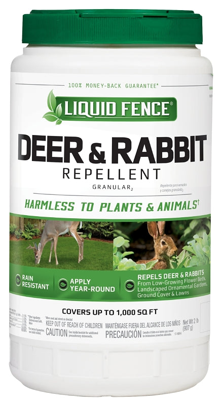 LIQUID FENCE Liquid Fence HG-70266 Deer and Rabbit Repellent, 1000 sq-ft Coverage LAWN & GARDEN LIQUID FENCE