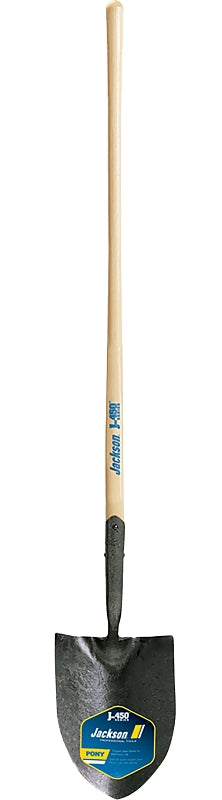 JACKSON Jackson J-450 Series 1201900 Pony Shovel, 8-1/2 in W Blade, Hardwood Handle, Solid Shank Handle, 47 in L Handle