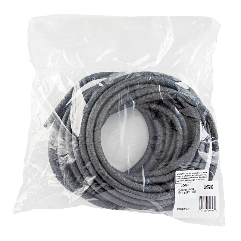 SASHCO SEALANTS Sashco 30251 Pre-Caulking Backer Rod, 1/4 in Dia, 100 ft L, Poly Foam, Gray