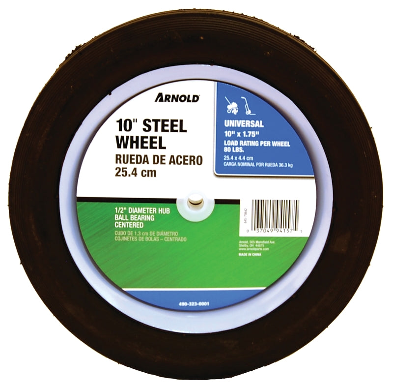 ARNOLD Arnold 490-323-0001 Semi-Pneumatic Tread Wheel, Steel OUTDOOR LIVING & POWER EQUIPMENT ARNOLD