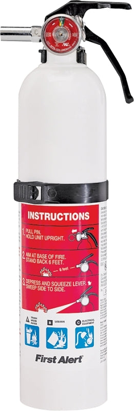 BRK BRK MARINE1 Rechargeable Fire Extinguisher, 2.5 lb Capacity, Monoammonium Phosphate, 1-A:10-B:C Class