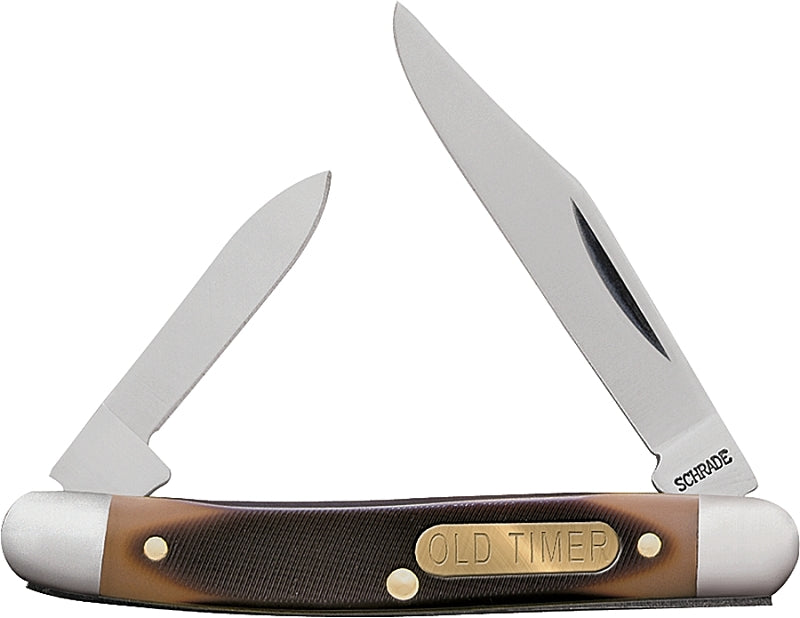OLD TIMER Old Timer 104OT Folding Pocket Knife, 2 in L Blade, 7Cr17 High Carbon Stainless Steel Blade, 2-Blade