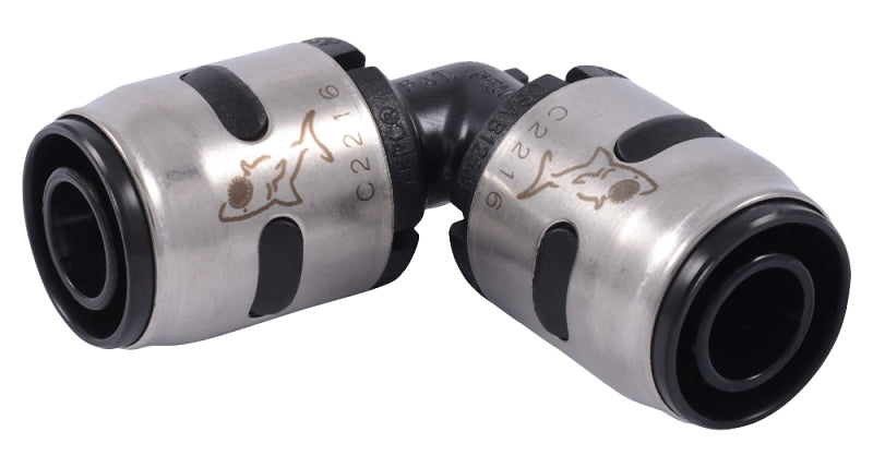 SHARKBITE SharkBite EvoPEX K248A6 Pipe Elbow, 1/2 in, 90 deg Angle, Polymer, Black, 160 psi Pressure PLUMBING, HEATING & VENTILATION SHARKBITE