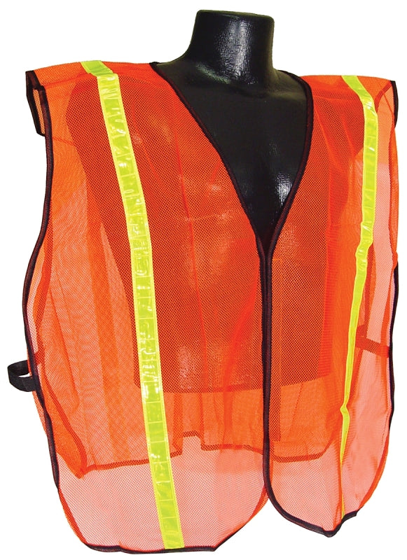 RADIANS Radians SVO1-S/XL Non-Rated Safety Vest, S/XL, Polyester, Green/Orange/Silver, Hook-and-Loop