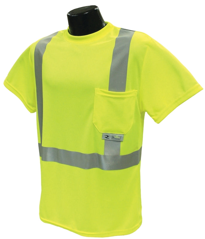 RADIANS Radians ST11-2PGS-2X Safety T-Shirt, 2XL, Polyester, Green, Short Sleeve