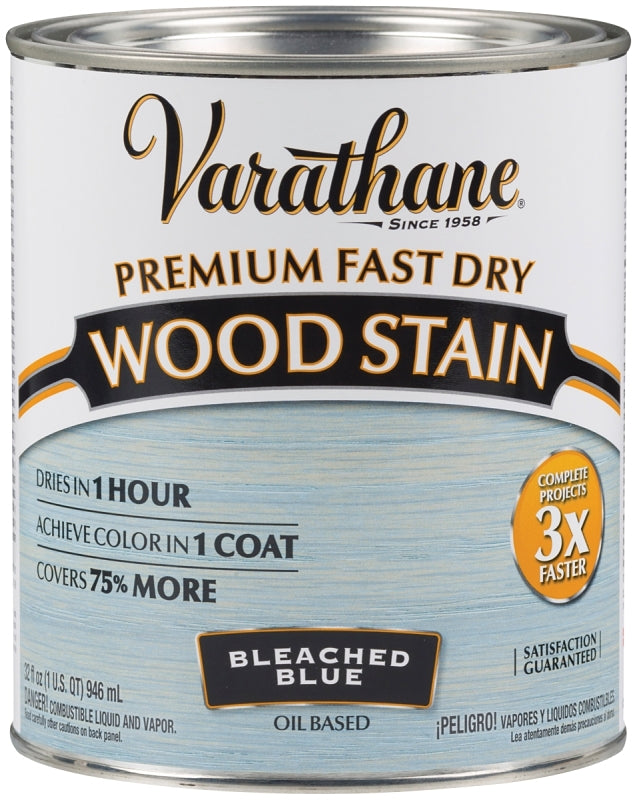 VARATHANE Varathane 297425 Wood Stain, Bleached Blue, Liquid, 1 qt, Can PAINT VARATHANE