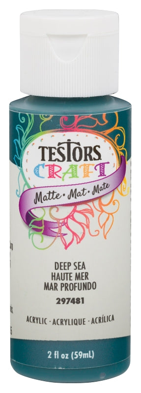 TESTORS Testors 297481 Craft Paint, Matte, Deep Sea, 2 oz, Bottle PAINT TESTORS