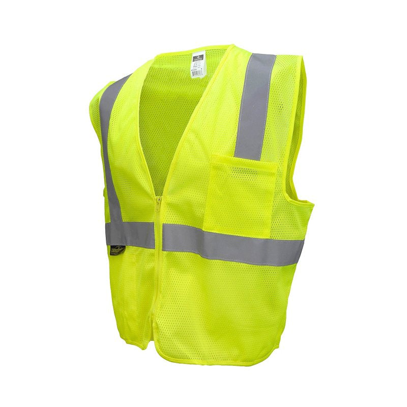 RADIANS Radwear SV2ZGMM Safety Vest, M, Unisex, Fits to Chest Size: 50 in, Polyester, High-Visibility Green/Silver, Zipper CLOTHING, FOOTWEAR & SAFETY GEAR RADIANS