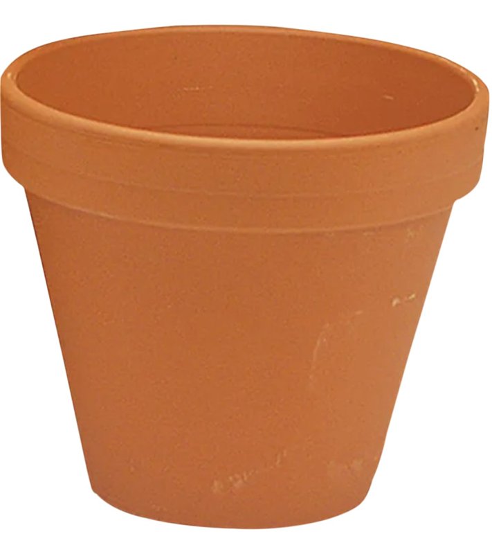 BORDER CONCEPTS INC Ceramo S-8 Standard Pot, 7-3/4 in Dia, 6-3/4 in H, Flower Design, Red Clay