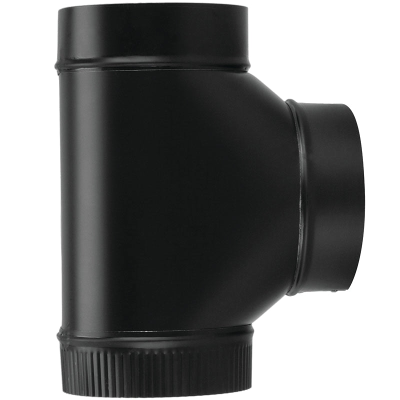 IMPERIAL Imperial BM0082 Assembled Tee, 5 in, 24 ga Thick Wall, Steel, Black, Matte