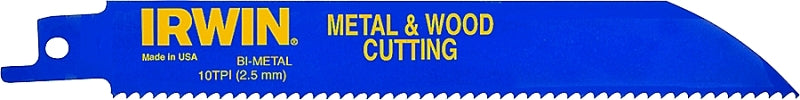 IRWIN Irwin 372110 Reciprocating Saw Blade, Applicable Materials: Carbon Steel, Plastic, Stainless Steel, 12 in L, 120-Teeth