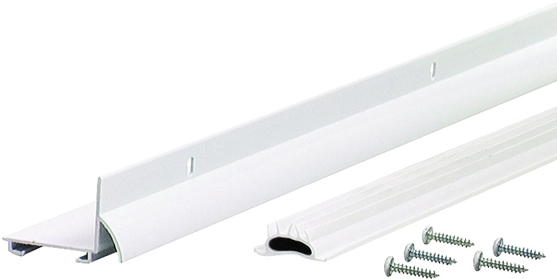 M-D M-D 06395 Door Bottom with Drip Cap, White, 36 in L, 1-3/8 in W, 1-3/32 in H, Aluminum HARDWARE & FARM SUPPLIES M-D