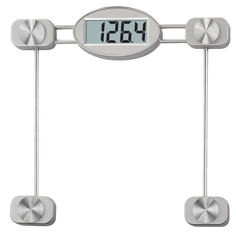 TAYLOR Taylor 75274192 Bathroom Scale, 400 lb Capacity, LCD Display, Metal Housing Material, Clear, 13.38 in OAW, 13.41 in OAD HOUSEWARES TAYLOR
