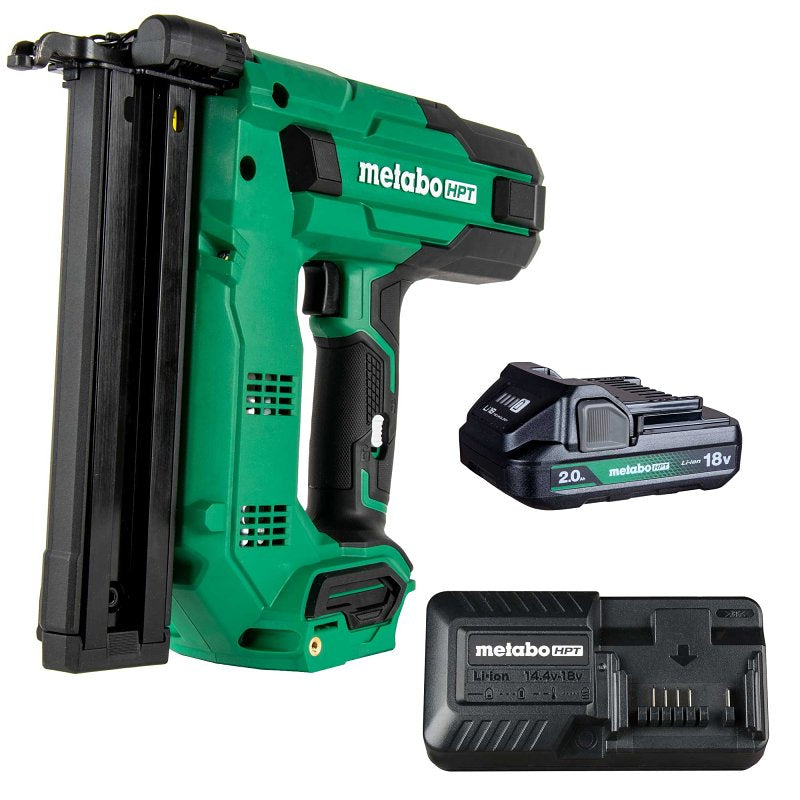 METABO HPT Metabo HPT MultiVolt Series N1804DBM Stapler Kit, Battery Included, 18 V, 2 Ah, 1/4 in W Crown, 1/2 to 1-1/2 in L Leg TOOLS METABO HPT