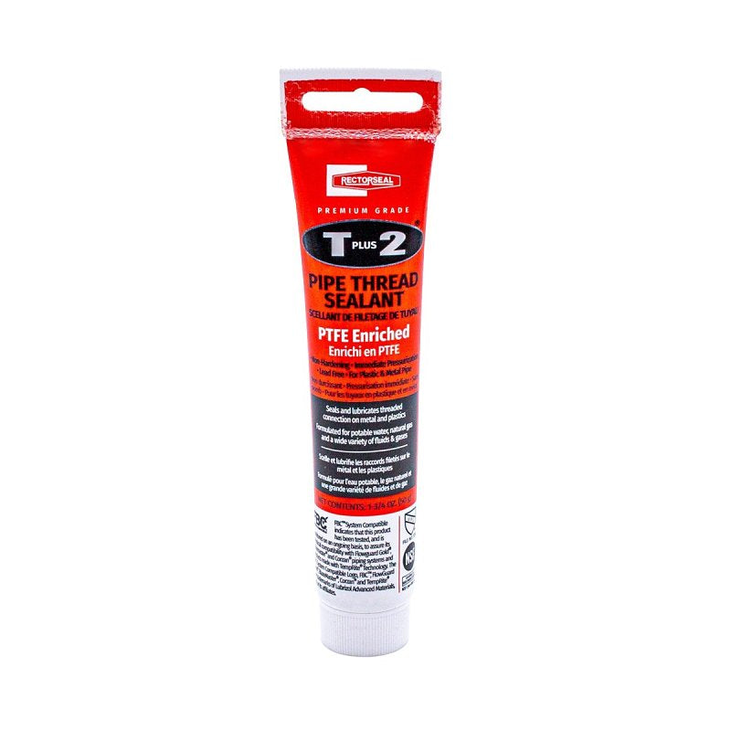 RECTORSEAL Rectorseal T Plus 2 Series 23710 Thread Sealant, 1.75 oz Tube, Paste, White PLUMBING, HEATING & VENTILATION RECTORSEAL