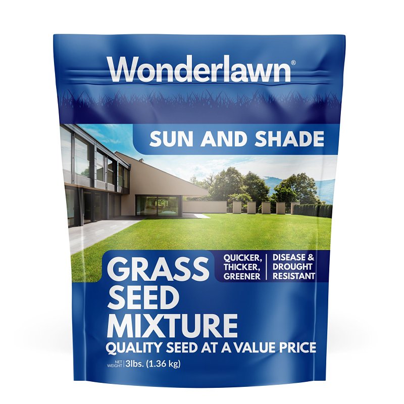 BARENBRUG Wonderlawn 12145 Grass Seed, 3 lb Bag, 1000 sq-ft per 8lb Coverage Area LAWN & GARDEN BARENBRUG