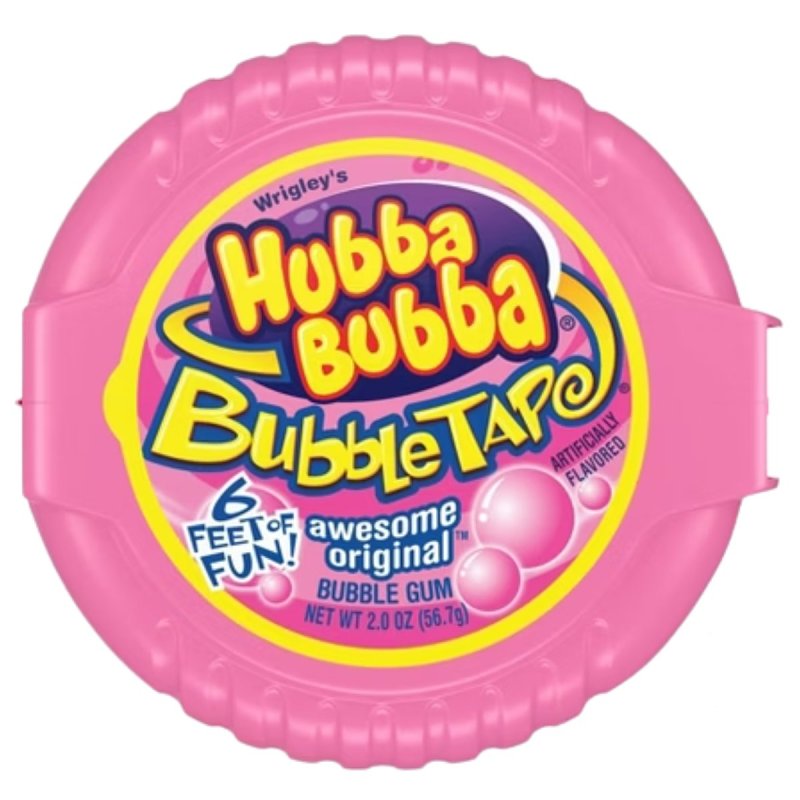 HUBBABUBBA Hubba Bubba 112615 Original Tape Gum, Bubble Gum, 2 oz