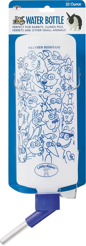 MILLER MFG Miller OPB32 Water Bottle, Opaque Plastic/Stainless Steel, Blue/Purple PET & WILDLIFE SUPPLIES MILLER MFG