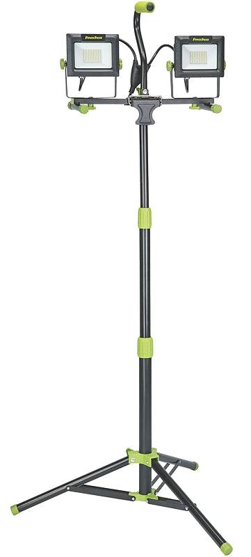 POWERSMITH PowerSmith PWLD080T Work Light with Tripod, 120 V, 70 W, 2-Lamp, LED Lamp, 8000 Lumens Lumens, 5000 K Color Temp