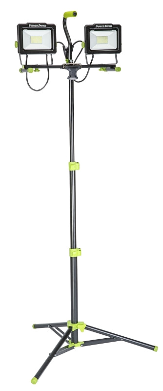 POWERSMITH PowerSmith PWLD140T Work Light with Tripod, 120 V, 110 W, 2-Lamp, LED Lamp, 14,000 Lumens, 5000 K Color Temp