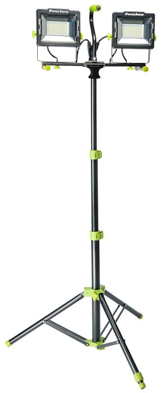POWERSMITH PowerSmith PWLD200T Dual-Head Work Light with Tripod, 120 V, 170 W, LED Lamp, 20,000 Lumens, 5000 K Color Temp ELECTRICAL POWERSMITH