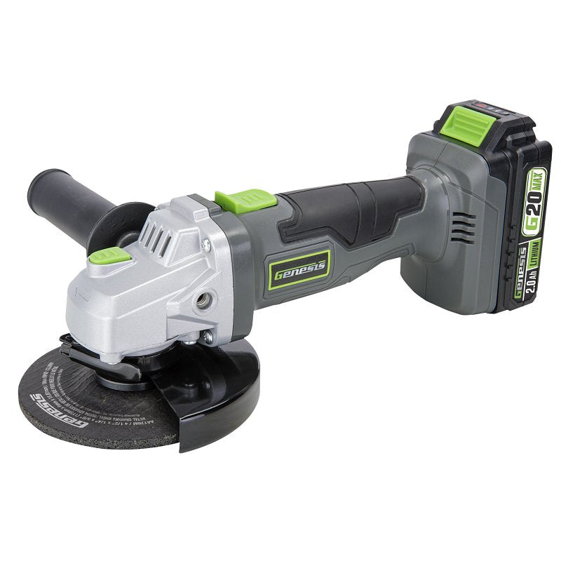 RICHPOWER Genesis G20 Max GLAG2045B Angle Grinder, Battery Included, 20 V, 2 Ah, 5/8-11 Arbor, 4-1/2 in Dia Wheel TOOLS RICHPOWER