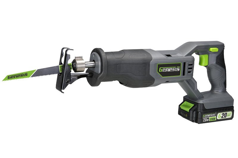 RICHPOWER Genesis G20 Max GLRS20B Variable Speed Reciprocating Saw, Battery Included, 20 V, 2 Ah, 1 in L Stroke