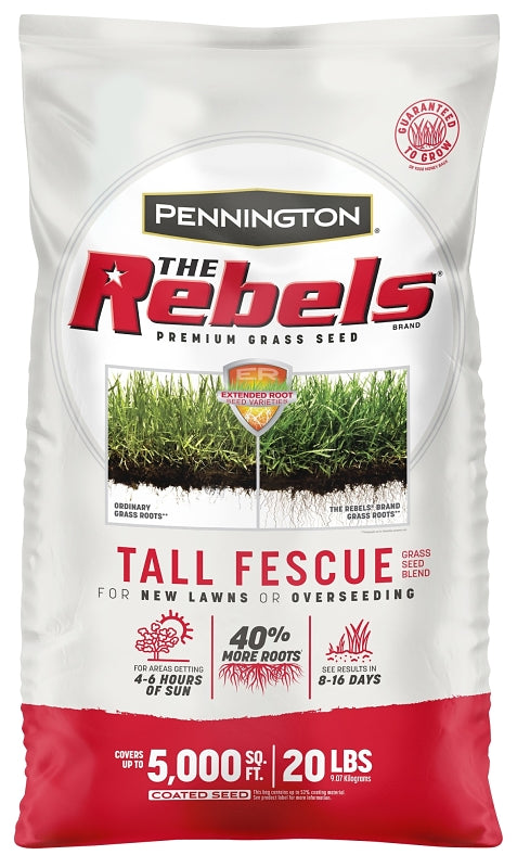 PENNINGTON SEED The Rebels 100543730 Grass Seed Blend, Tall Fescue, 20 lb Bag