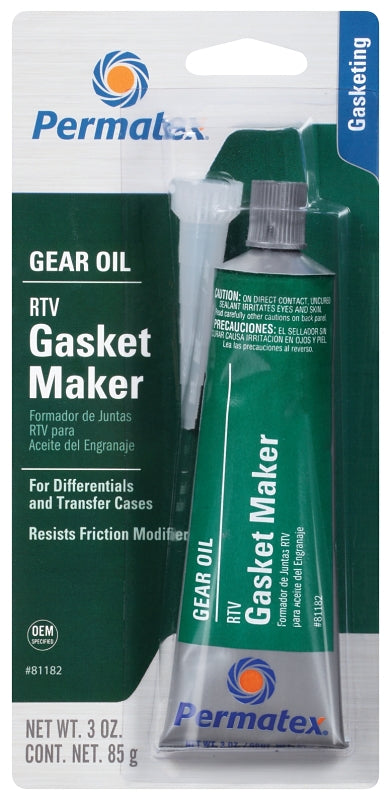 PERMATEX Permatex 81182 Gasket Maker, Gray, 3 oz Tube, Paste, Mild AUTOMOTIVE PERMATEX