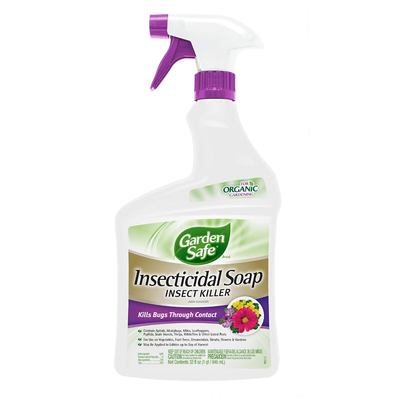 GARDEN SAFE Garden Safe HG-93216 Ready-to-Use Insecticidal Soap Insect Killer, Liquid, Spray Application, 32 fl-oz LAWN & GARDEN GARDEN SAFE