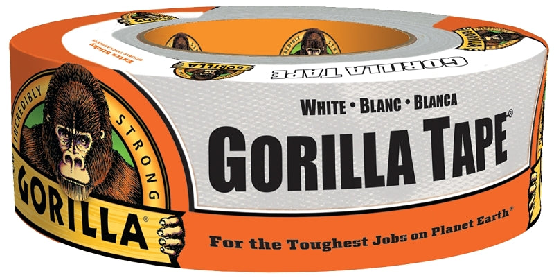 GORILLA Gorilla 6010002 Duct Tape, White, 17 mil Thick, 10 yd L, 1.88 in W PAINT GORILLA