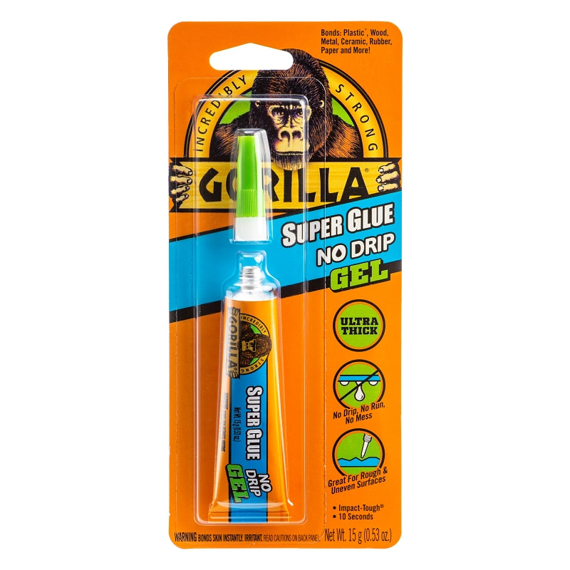 GORILLA Gorilla 109804 Super Glue, Gel, Clear, 15 g Tube PAINT GORILLA