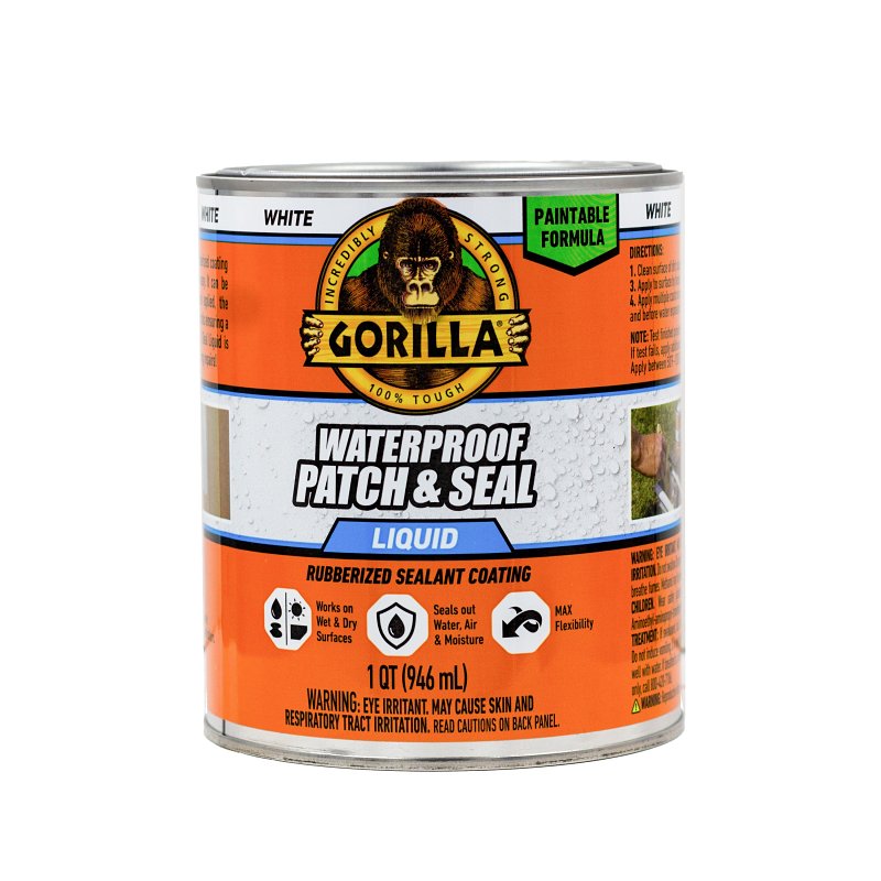 GORILLA Gorilla 105340 Rubberized Coating, Waterproof, White, 32 oz
