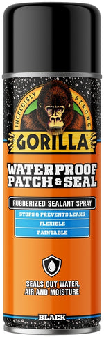 GORILLA Gorilla 104052 Rubberized Spray Coating, Black, 16 oz Can PAINT GORILLA