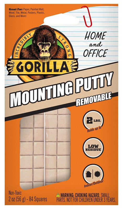 GORILLA Gorilla 102745 Mounting Putty, Gray, 2 oz PAINT GORILLA