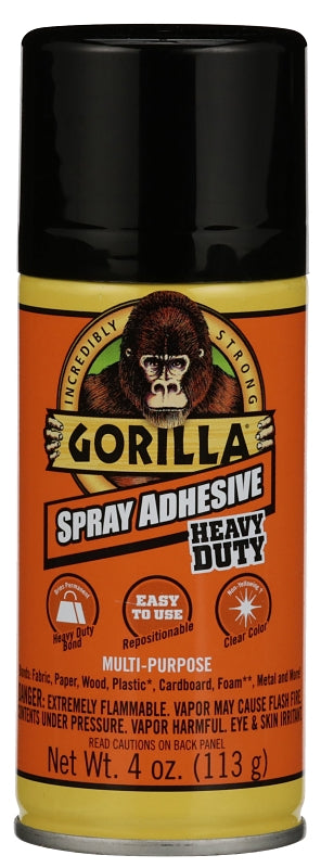 GORILLA Gorilla 6346502 Spray Adhesive, Clear, 4 oz PAINT GORILLA