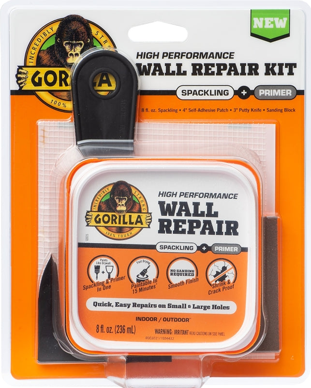 GORILLA Gorilla 103959 High-Performance Wall Repair Kit, Semi-Solid, Off-White PAINT GORILLA