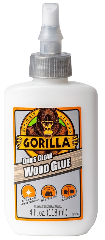GORILLA Gorilla 109788 Glue, Light Tan/Milky, 4 oz Bottle