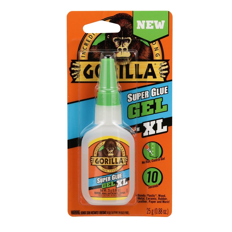 GORILLA GLUE Gorilla Impact-Tough 102433 Super Glue Gel, Liquid, Irritating, Sharp, Clear, 25 g PAINT GORILLA GLUE